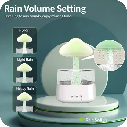 Raindrop Aromatherapy Ultrasonic Humidifier, featuring Colorful Lamp and Cloud-like Diffusion Technology