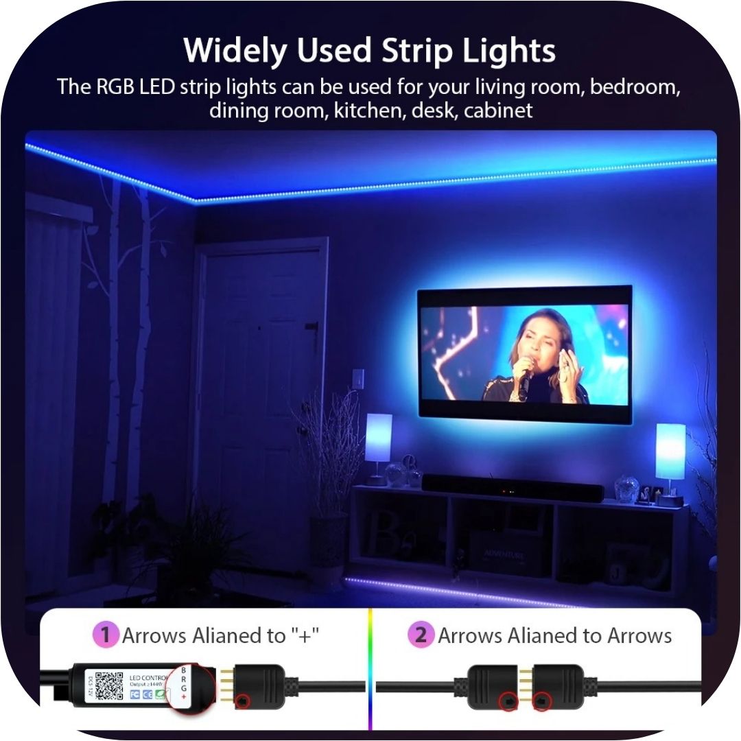 Flexible RGB 5050 LED Strip Lights - 5V for Party Home Decor