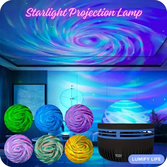 Swirling Water Ripple Starlight Projection Lamp