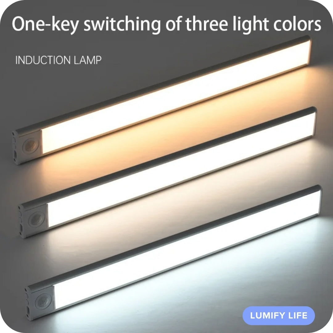 Motion Sensor LED Night Light - TYPE-C USB, Three Colors in One Lamp