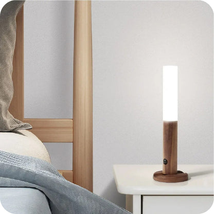 Wooden USB LED Night Light - Magnetic Wall Lamp